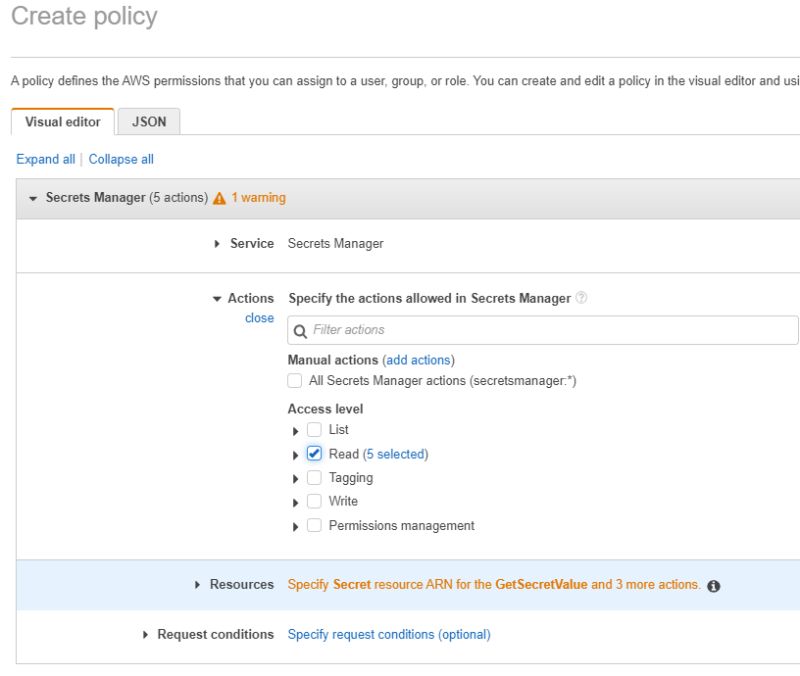 Create Secrets Policy - Best Gradient Backgrounds in Mobile