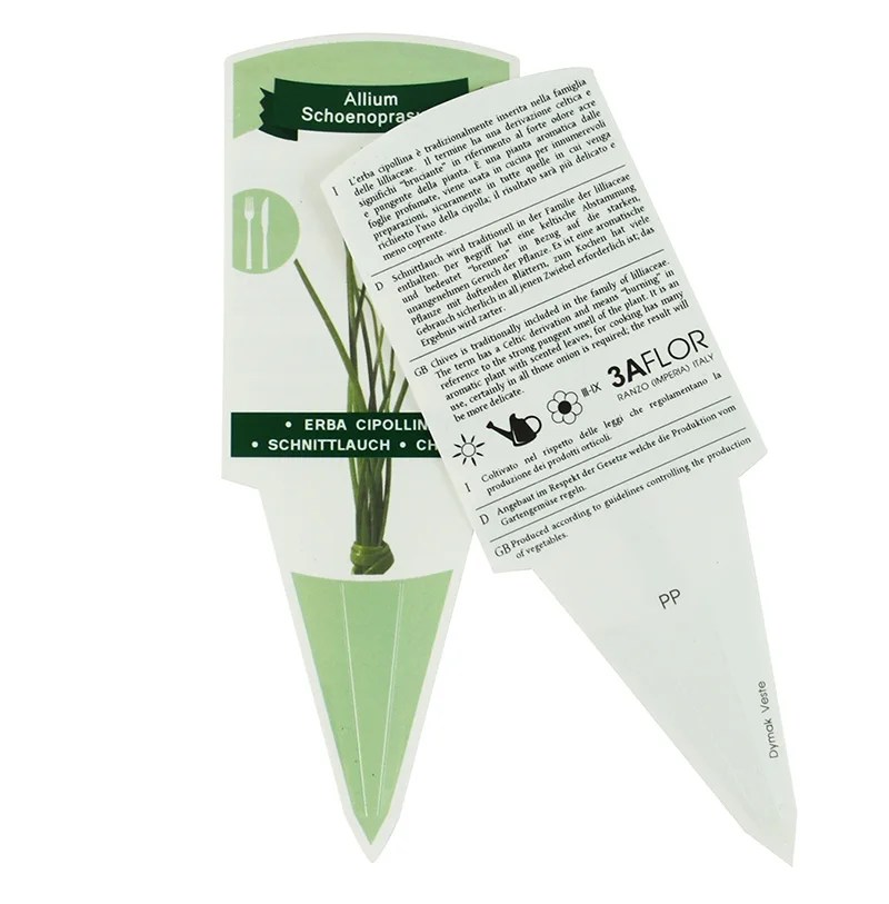 custom printed water proof eco friendly garden plant label plastic