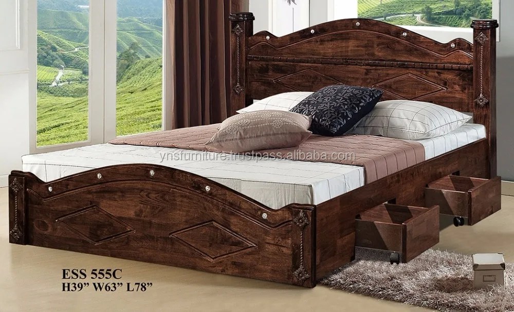 Source Wood Double Bed Designs With Box Ess 555c On M Alibaba Com