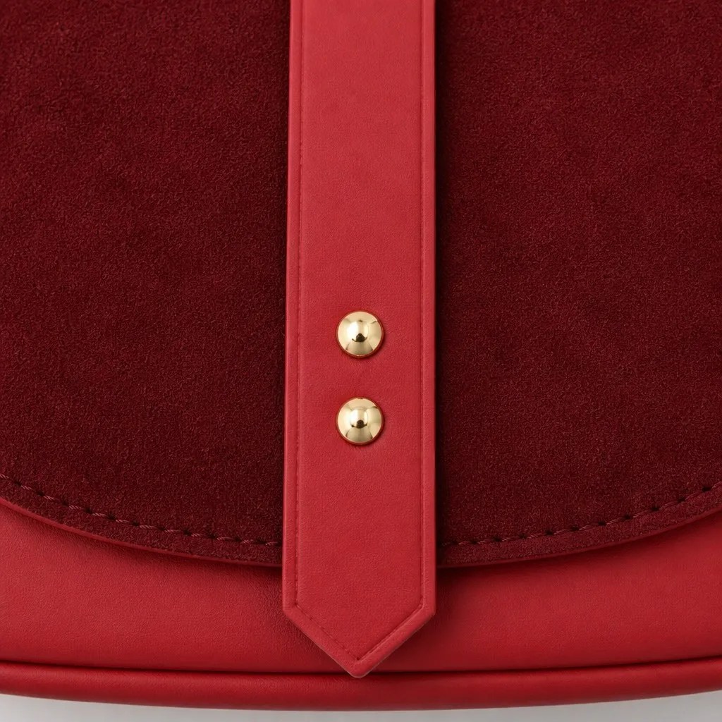 PVC Shoulder Bag decorative strap with gold studs detail