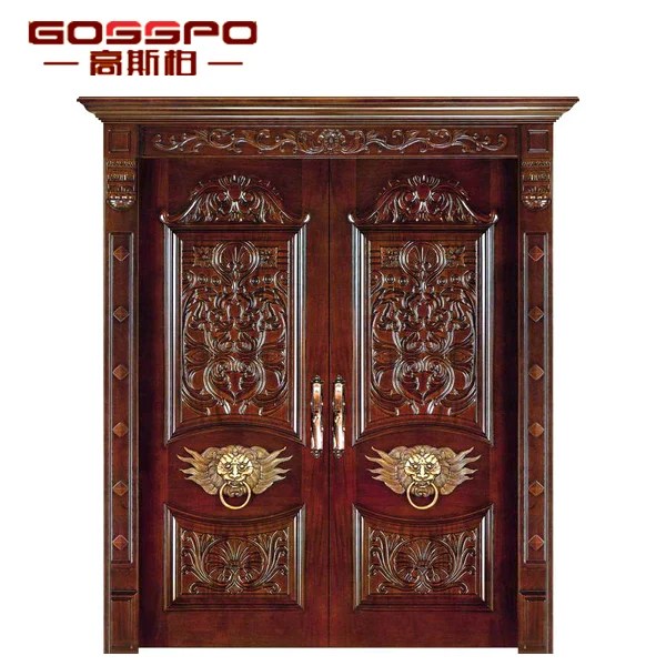 Teak Wood Main Door Design Solid Wood Entrance Double Door For Villa Wood Door Buy Wood Door Teak Wood Main Door Design Entrance Double Door Product On Alibaba Com