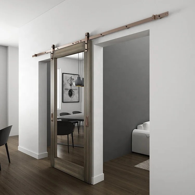 Red Bronze Brushed Bedroom Solid Wood Sliding Door Designs With Mirror Glass Buy Solid Wood Sliding Door Bedroom Wooden Door Designs Sliding Door Product On Alibaba Com