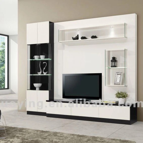 Modern Wooden Wall Unit Design Furniture Fa17b Buy Wall Unit Tv Unit Design Furniture Mixing Black And White Furniture Product On Alibaba Com