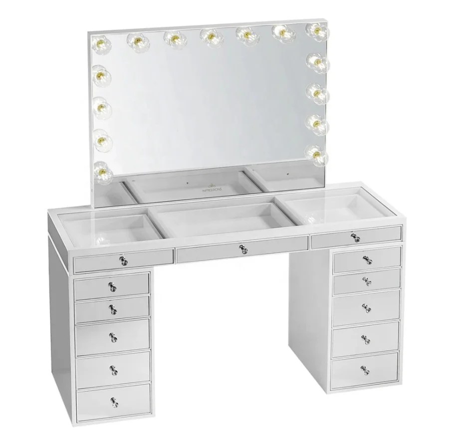 Vanity Table Led Mirror Wooden Makeup Table Mirrored Dresser Dressing Table With Led Buy Dressing Table With Mirror Modern Dressing Table With Mirrors Vanity Table Product On Alibaba Com