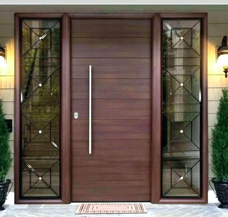 Main Entrance Door Wood Front Door Modern Wooden Doors Entry With Sidelights Buy Wood Front Door Main Entrance Door Wooden Doors Entry Product On Alibaba Com