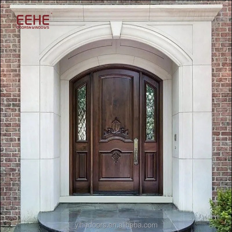 Small Exterior Half Moon Glass Wooden Double Door With Grill Design Buy Small Exterior Door Half Moon Glass Wooden Door Double Door Grill Design Product On Alibaba Com