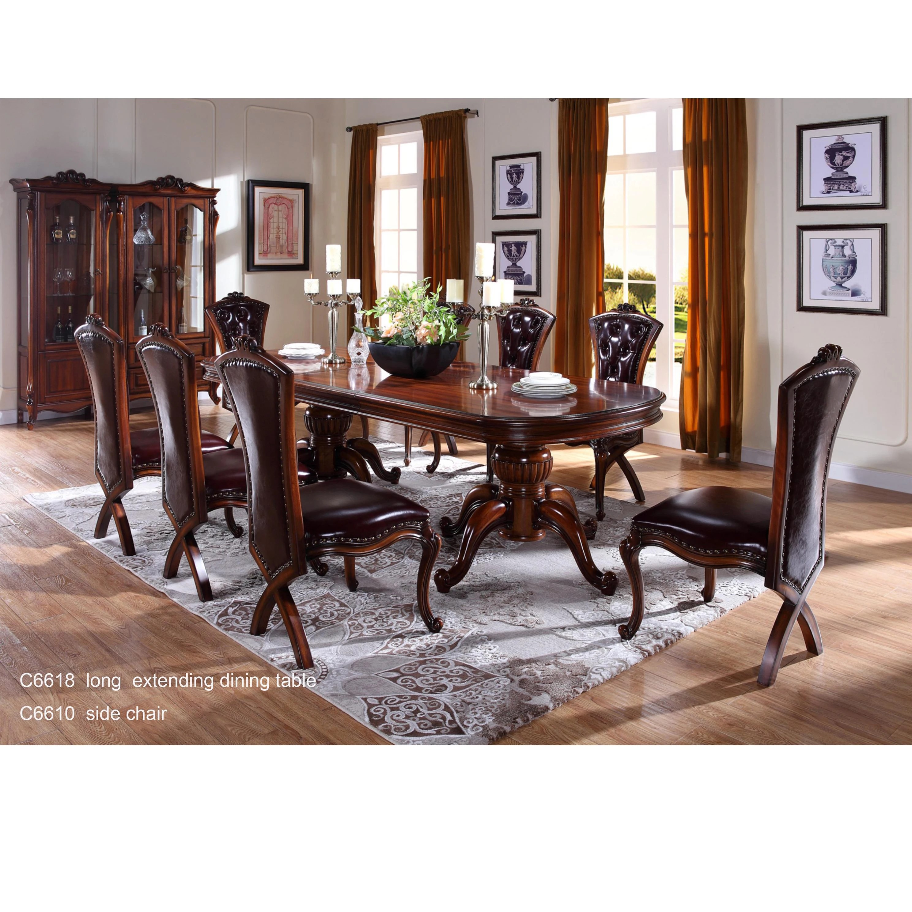 C6618 Wooden Traditional Indian Dining Table Dining Room Furniture Carved Brown Antique Wooden Table With Chairs Buy Antique Long Dining Tables And Chairs Leather Chairs Dining Room Furniture Antique Long Dining Tables And Chairs Product