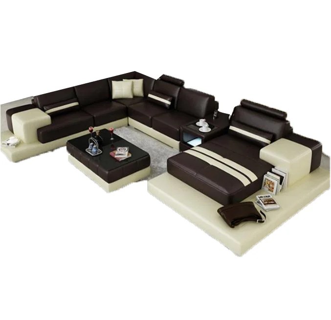 Headrest L Shaped 7 Seater Sofa Set Modern Design Wooden Furniture Genuine Leather Sectional Sofa Buy Modern Sofa Furniture Sofa Modern Wooden Sofa Design Product On Alibaba Com