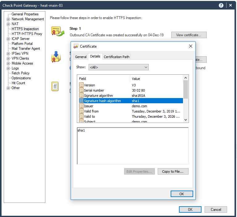 The ssl certificate has been signed using a weak hash algorithm. After Installing Macos 10 15 Catalina Users May Be Unable To Access Sites Via Https Inspection Gateway