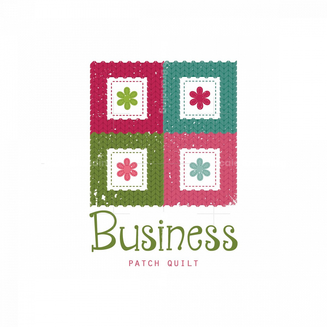 Display your logo, artwork or illustrations in a realistic way. Square Patchwork Quilt Vintage Logo