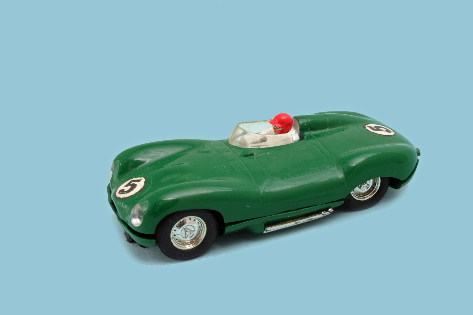 Scalextric 1/32 Jaguar Type D - Réf. C60 - Modifié - France - Rare