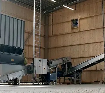 Scanhugger nøglefærdig system til neddeling & knusning af forskellige emner