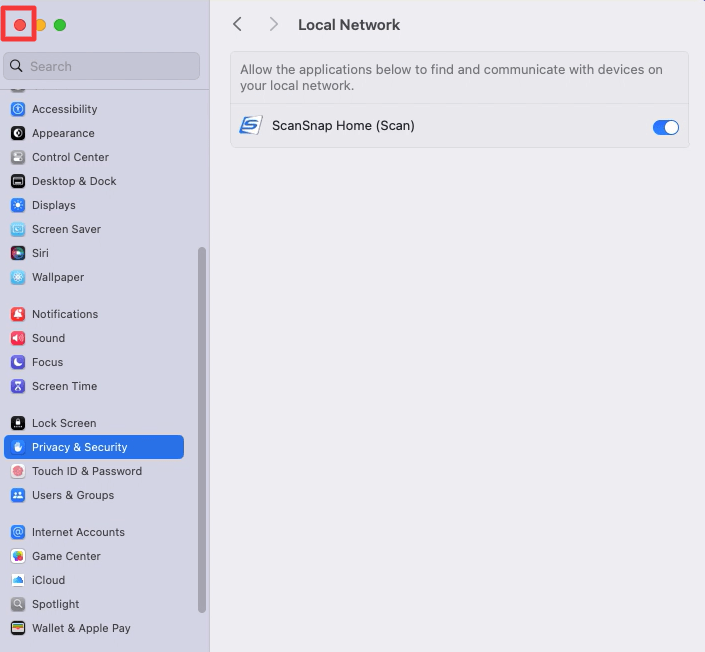 Scansnap home does not work properly (macos sequoia 15)