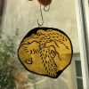 Stained glass harvest mouse Christmas tree decoration
