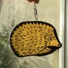 Stained glass hedgehog Christmas tree decoration