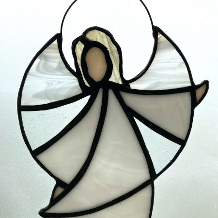 White Christmas angel ornament