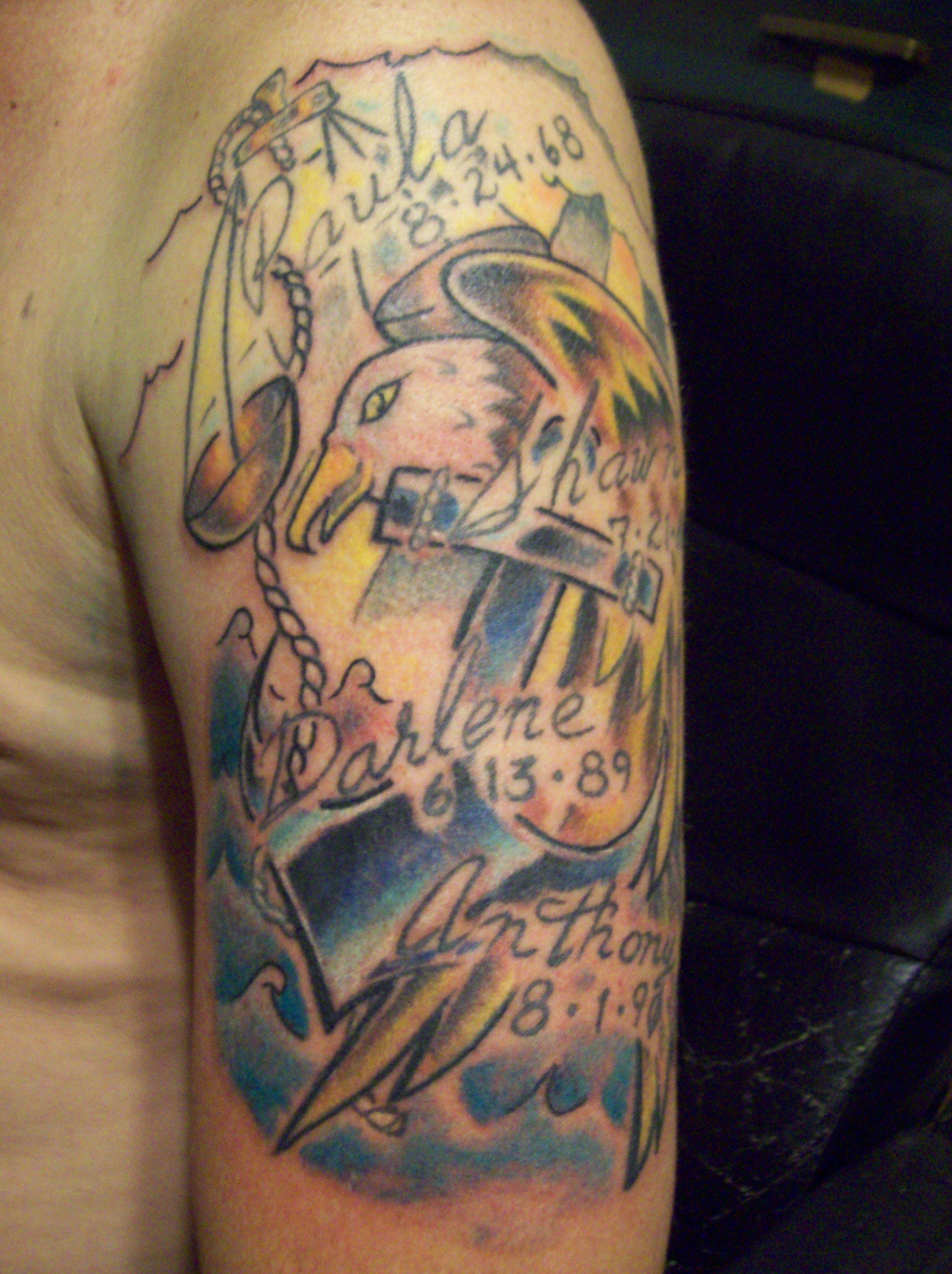 Start of Brett’s Sleeve Scarekrowe's Art and Tattoos