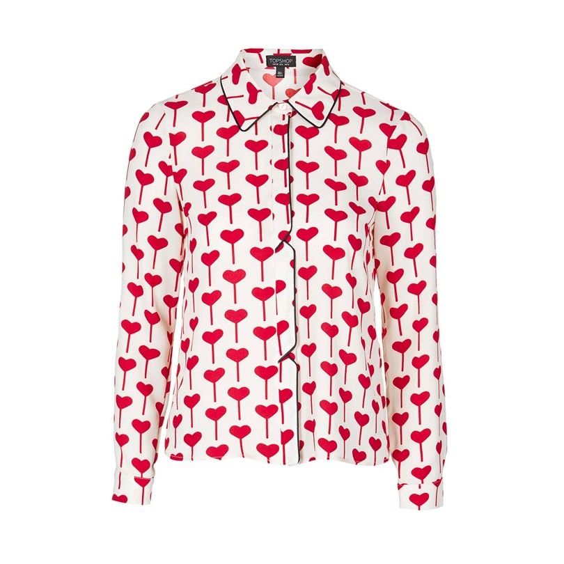 Heart print shirt £38 su Topshop