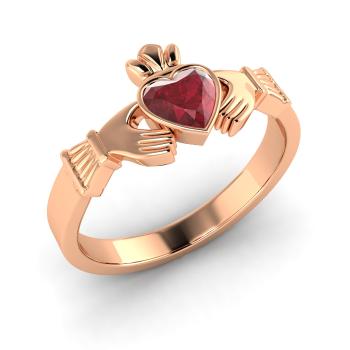 Diamondere Heart-Cut Ruby 14k Rose Gold Solitaire Ring €995 su diamondere.com
