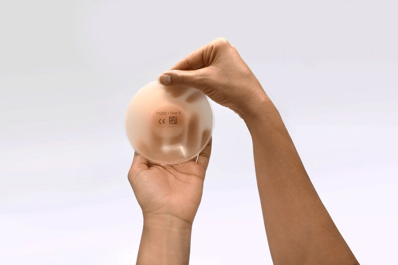 Features a round shape that closely resembles the apex of a natural breast, to prevent shifting in the bra cup