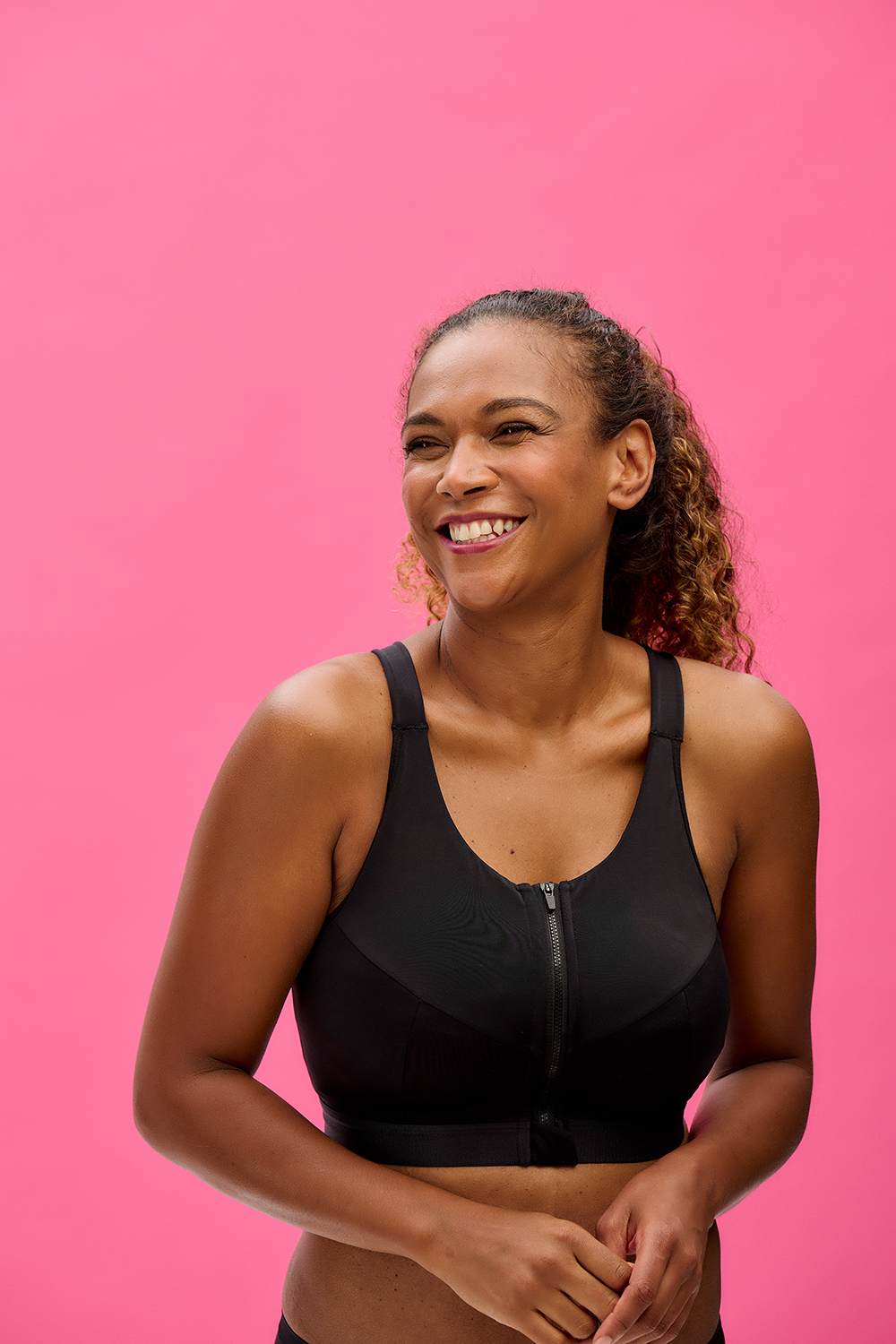 Nicola Jane Sofia Pocketed Zip Front Sports Bra