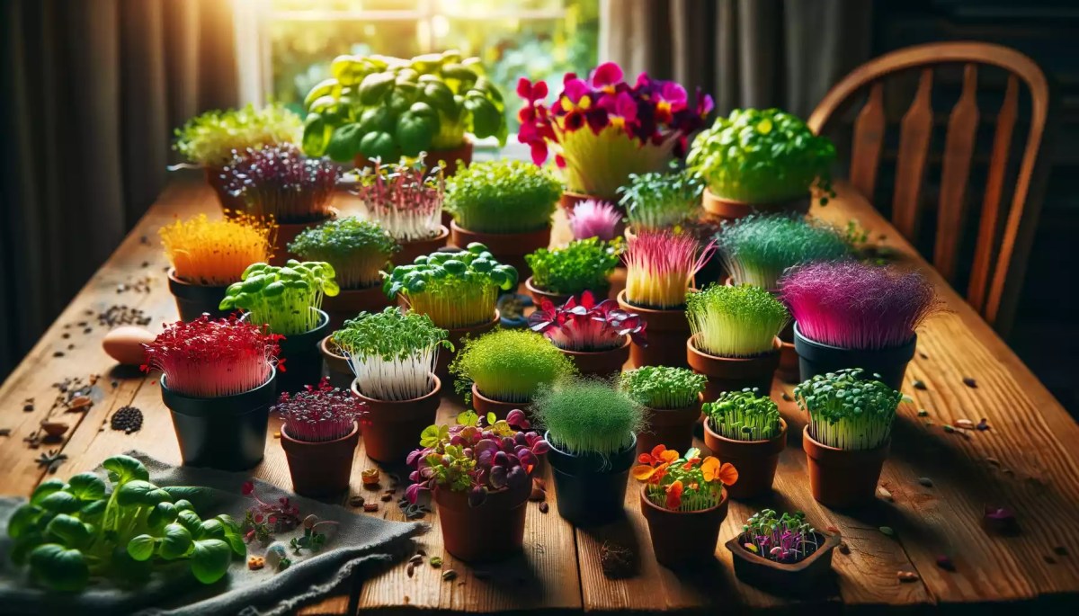 Assorted microgreens showcasing health benefits