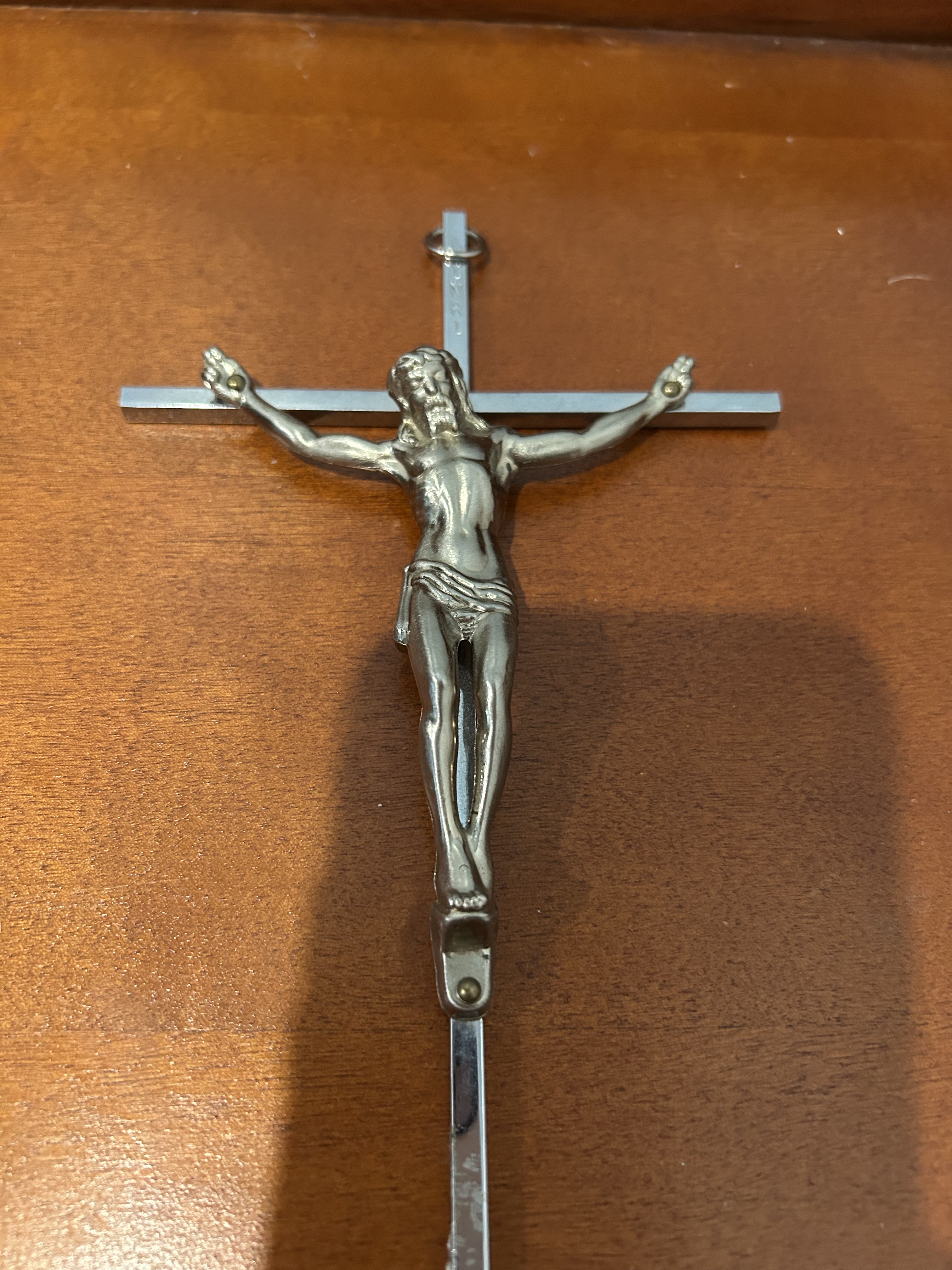 Silver Tone Metal Crucifix