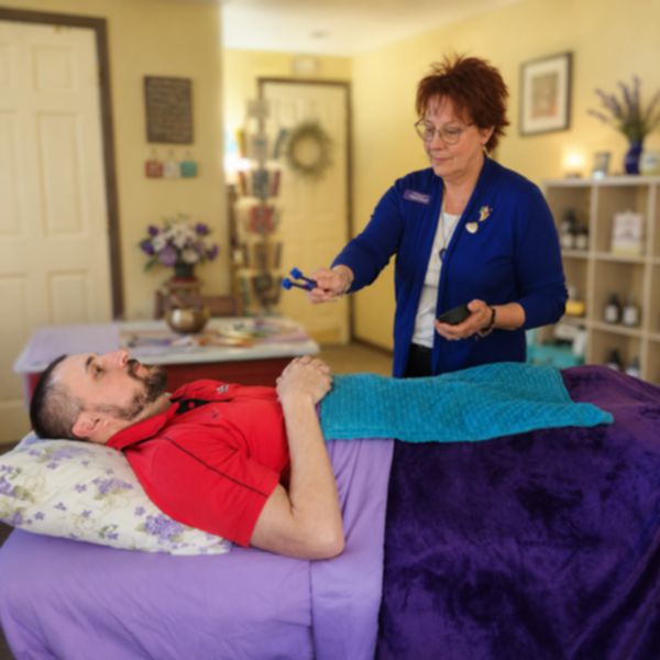 Tuning fork sound therapy for nervous system regulation and stress relief