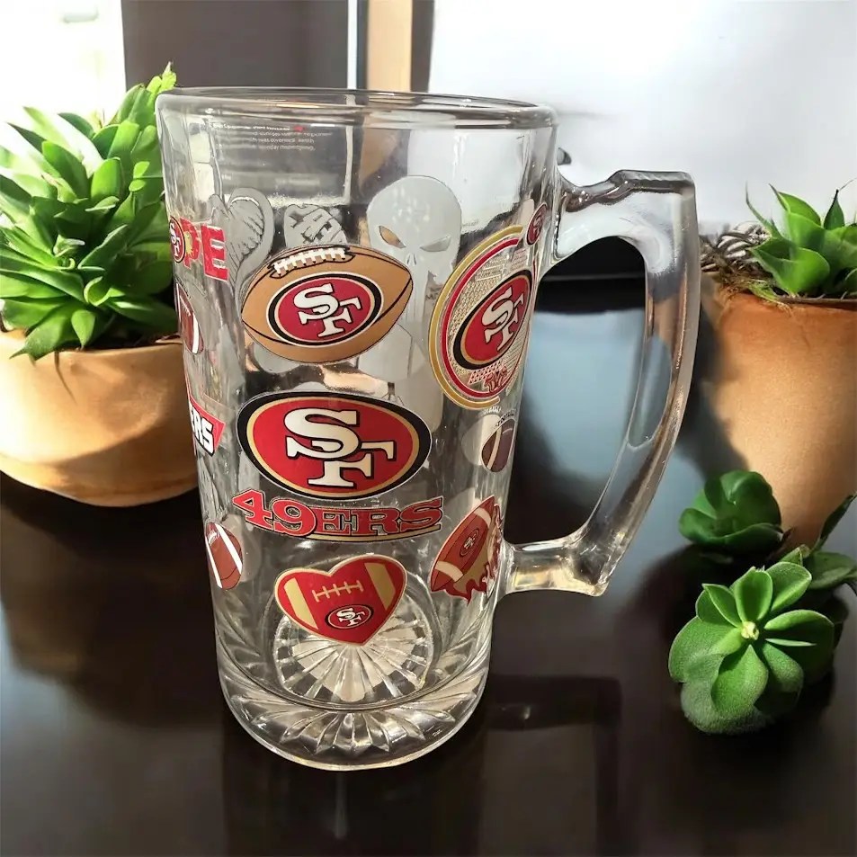 SF 49er's Collectible Glass Sports Mug