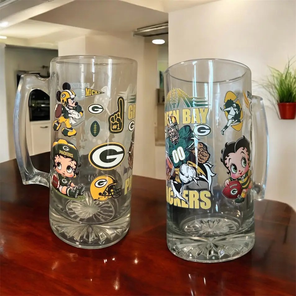 Green Bay Packers Collectible Glass Sports Mug