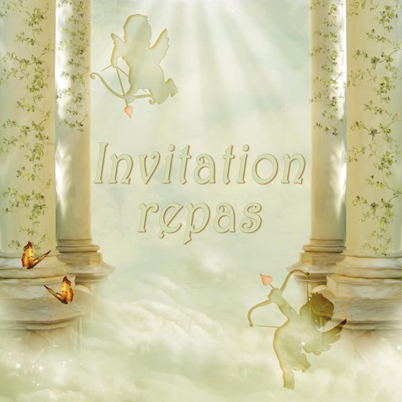 Invitation repas de mariage modèle Gabriella