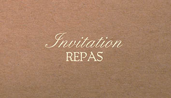 Invitation repas de mariage modèle Aurélie