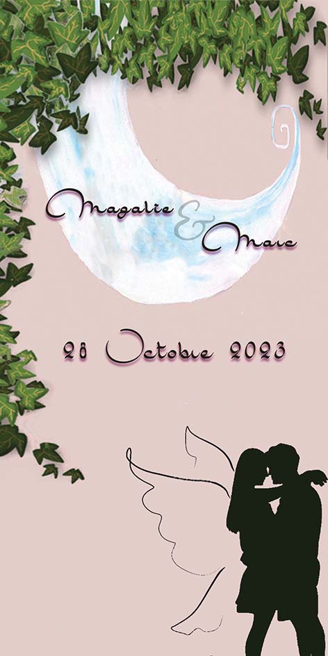 Menu de mariage modèle Jacqueline