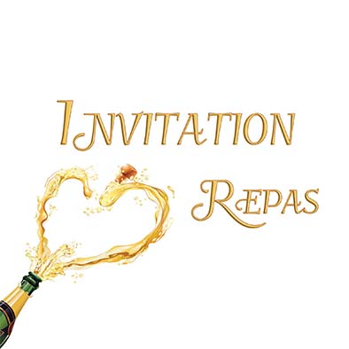 Invitation repas de mariage modèle Nicole