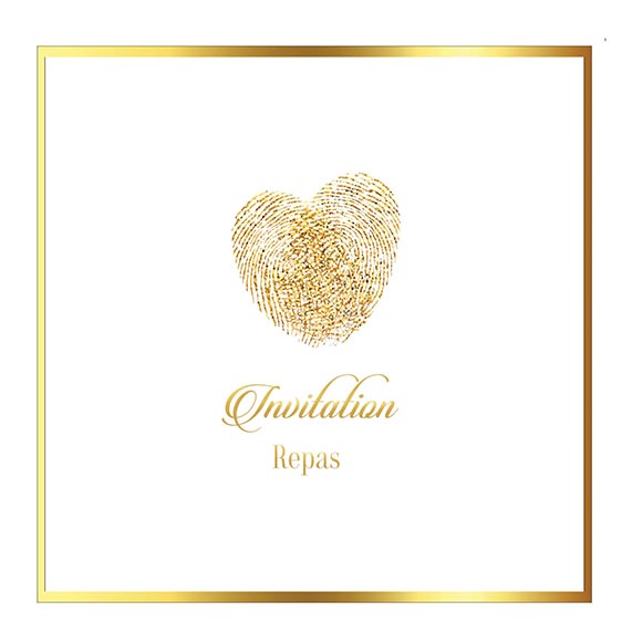 Invitation repas de mariage modèle Laura
