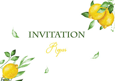 Invitation repas de mariage modèle Anna
