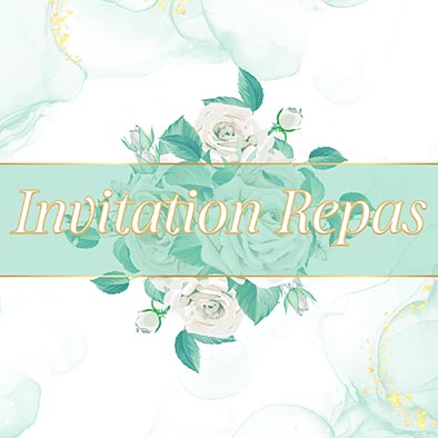 Invitation repas de mariage modèle Lily