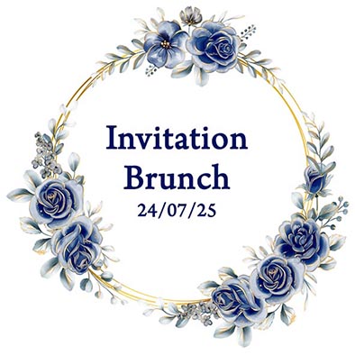 Invitation repas de mariage modèle Oliana