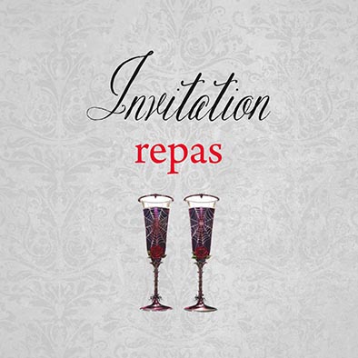 Invitation repas de mariage modèle Sam