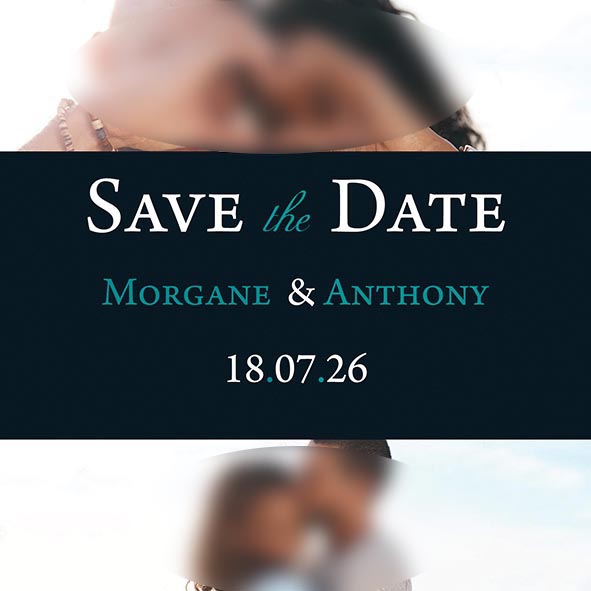 Save the date mariage modèle Soraya