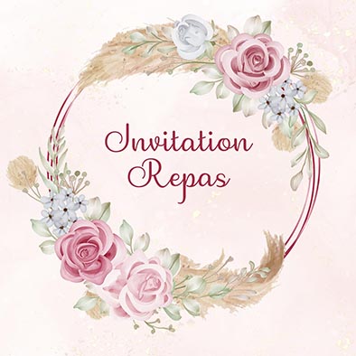 invitation mariage Pamela pampa bohème | Personnalisé chic