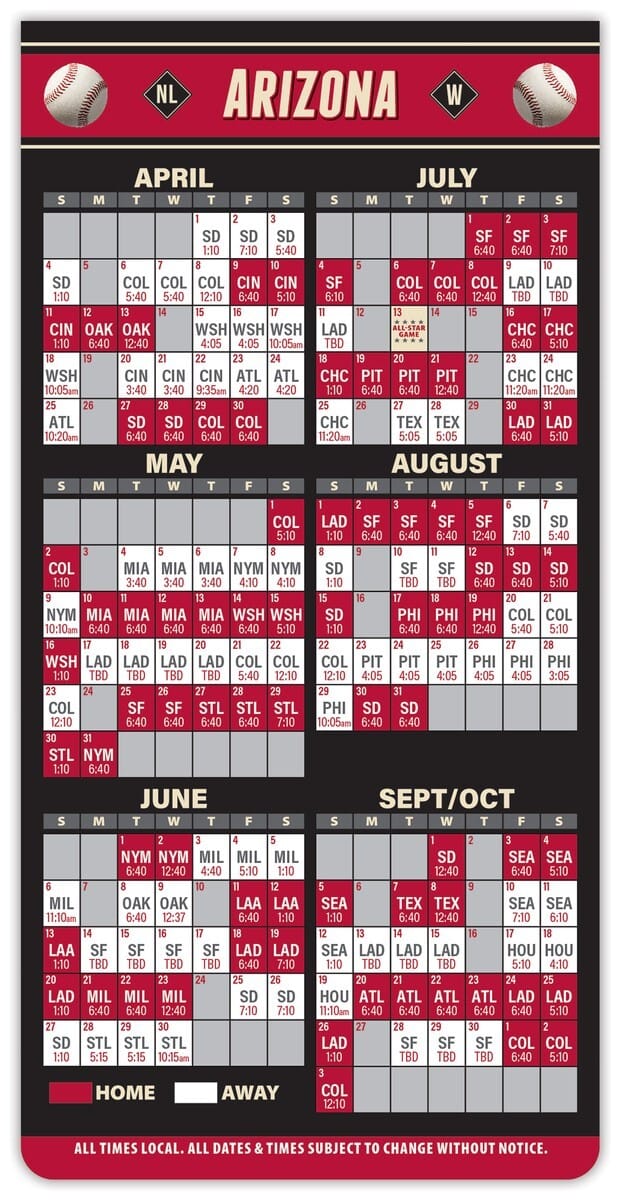 Arizona Schedule 2026 Image 1172 