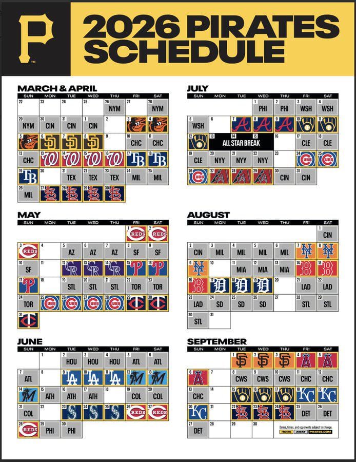 Pirates 2026 Schedule Image 486 