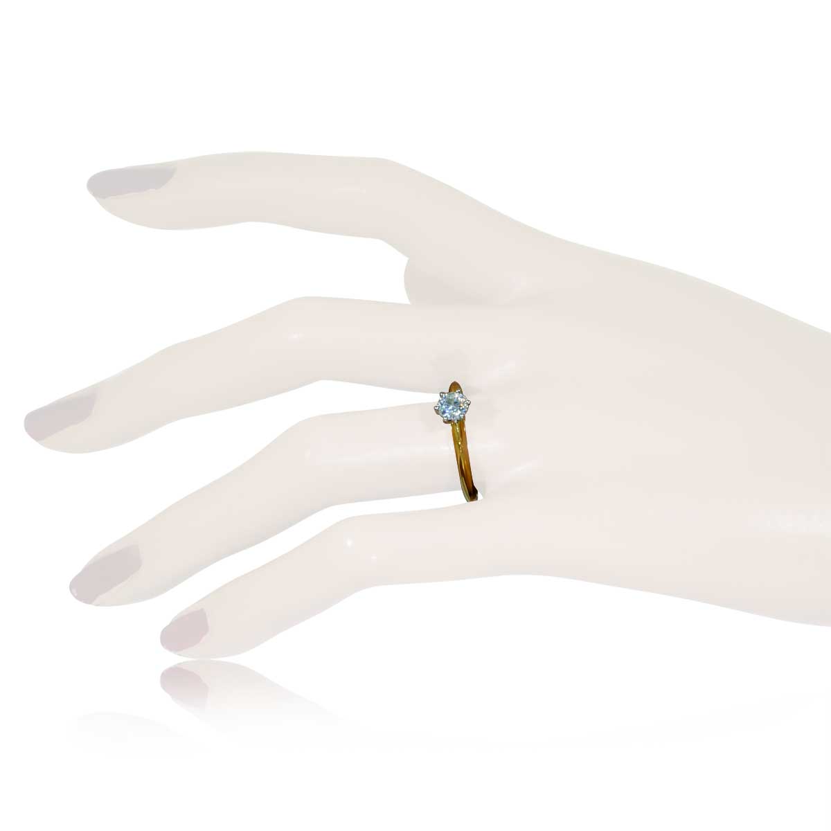 Soll es ein verlobungsring mit diamant sein? TiffanyÂ® SolitÃ¤rring Gelbgold 750/Platinfassung 0,42 ct IF