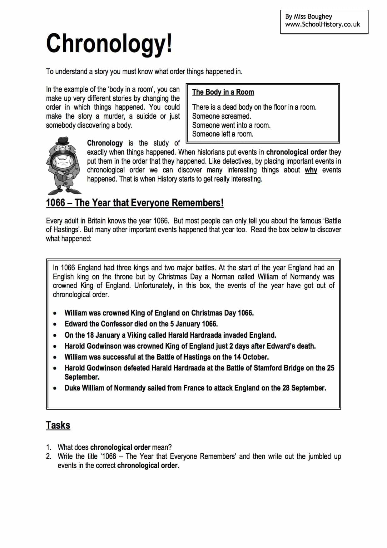 what is chronology worksheet lesson plan free download