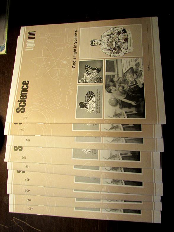 Christian Light Science workbooks-new