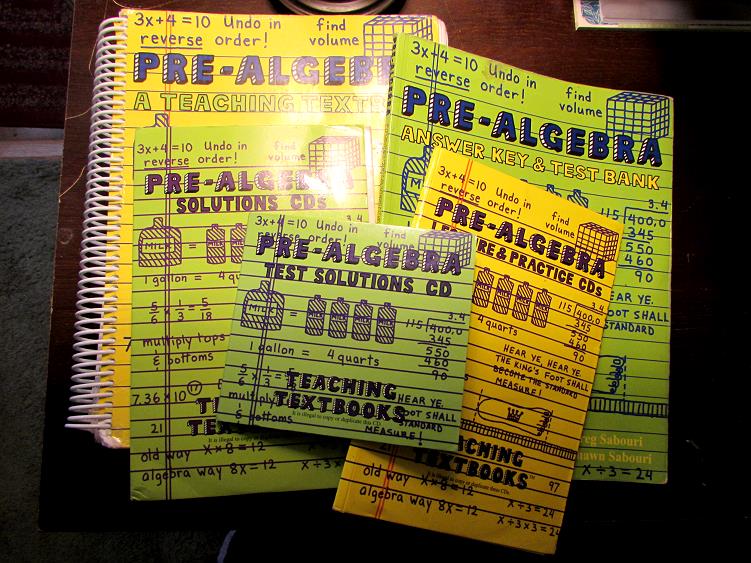 Teaching Textbooks Pre Algebra set-some wear, a little highlighting