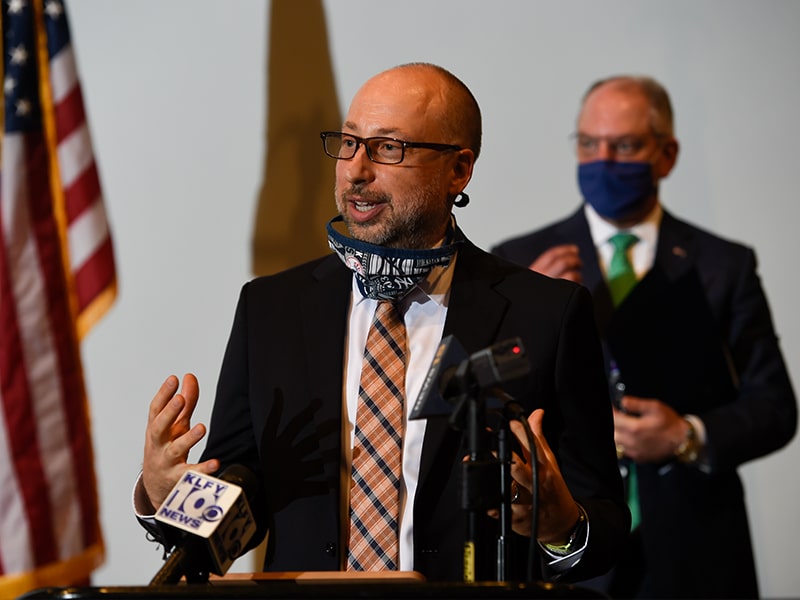 CEO Bryan Macdonald holding press conference