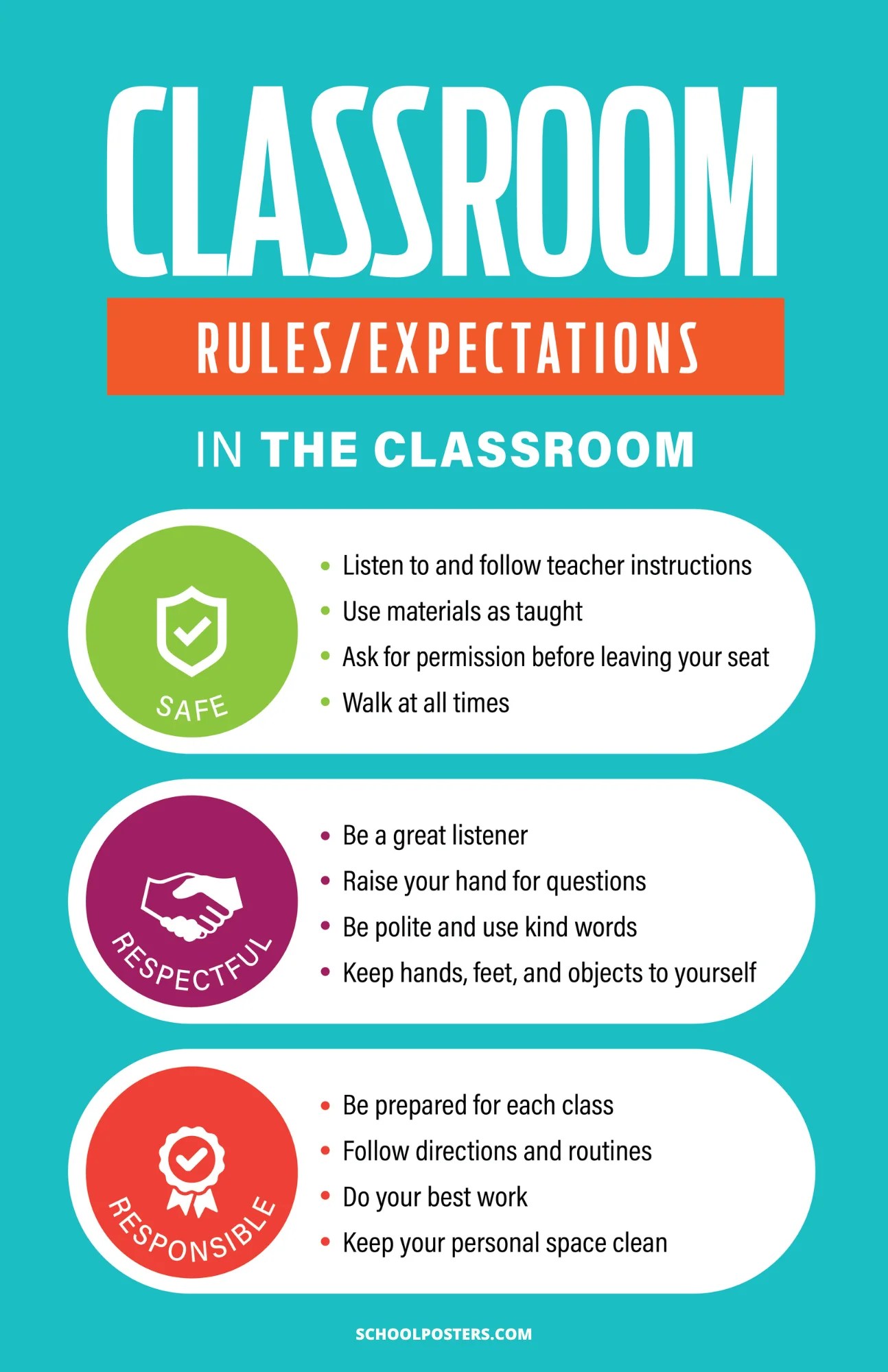 Pbis Classroom Poster Schoolposters Llc