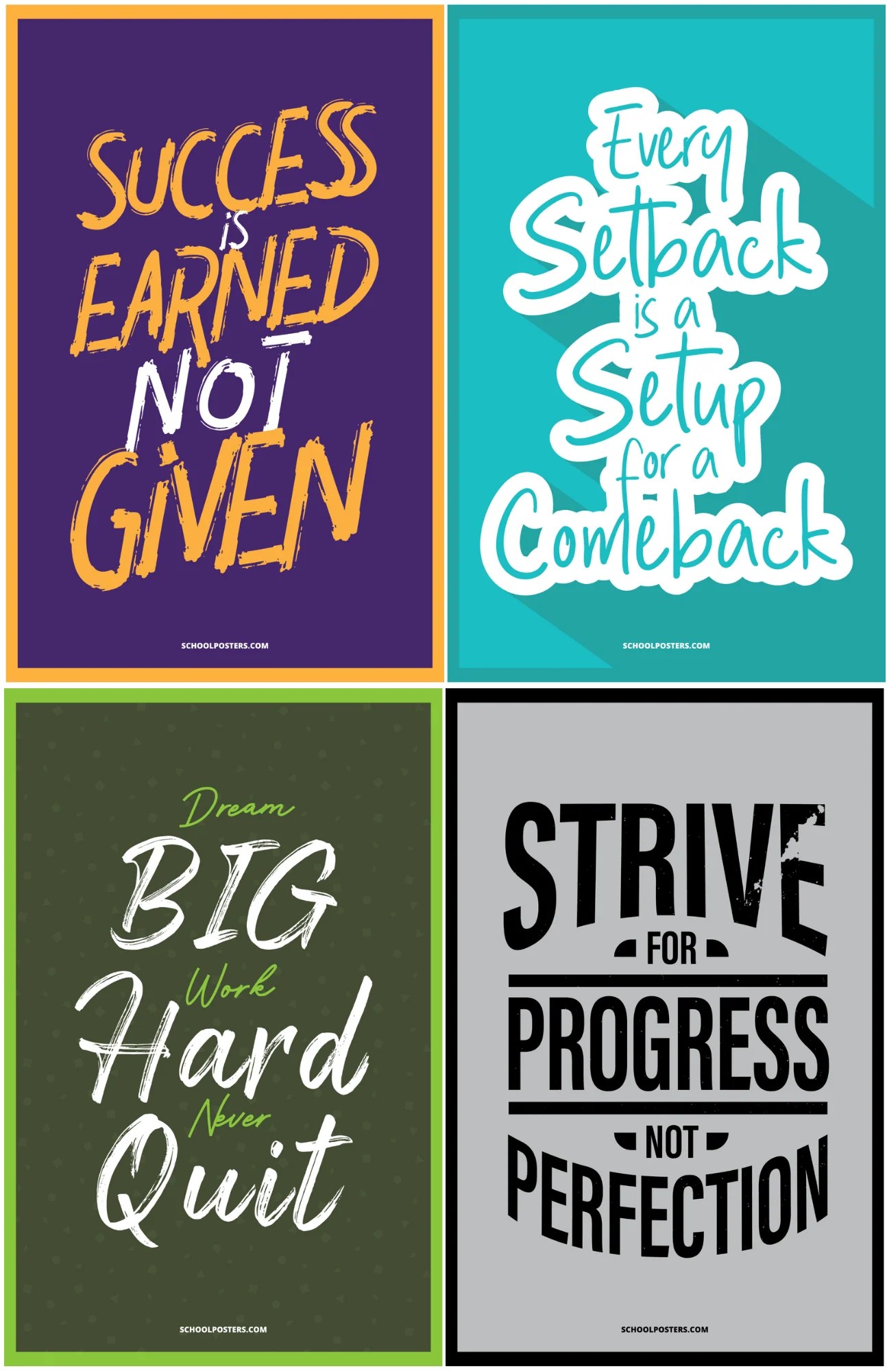 Perseverance Poster Package Schoolposters Llc